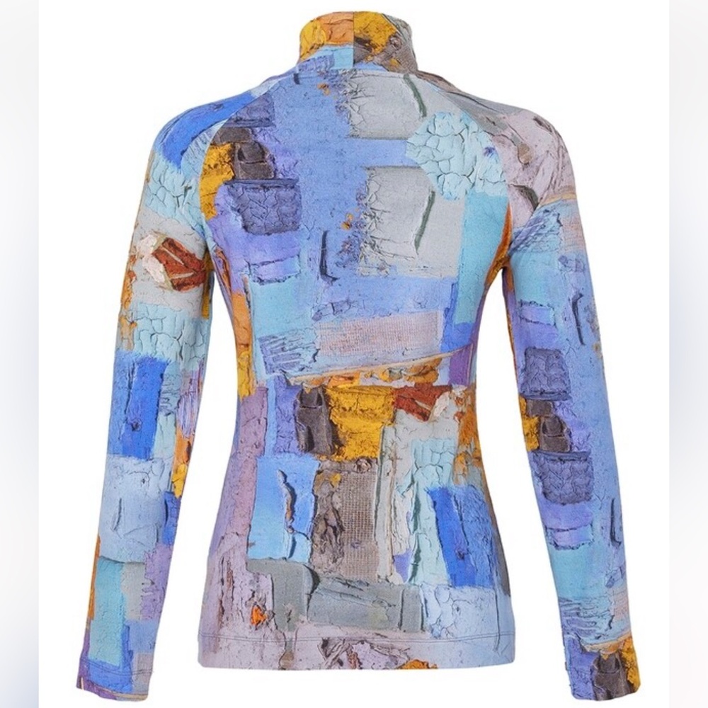 NWT:  DOLCEZZA Colorful Abstract Long Sleeve Top S - Picture 2 of 5